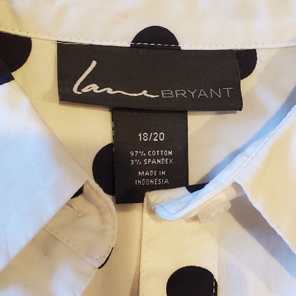Lane Bryant Polka Dot Shirt - Picture 3 of 3